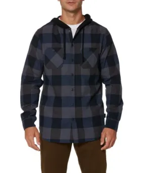 UNIONBAY Men's True Navy Plaid Flannel Hoodies, 08/10/2022