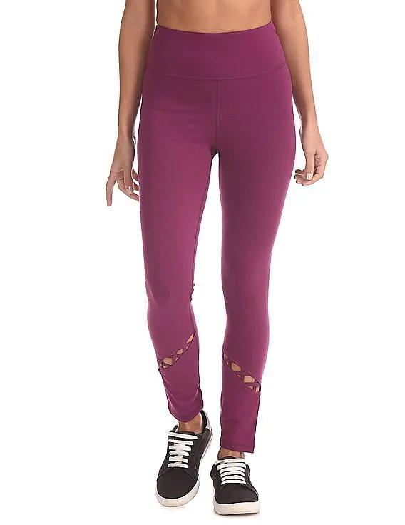 Aeropostale Solid Knit Leggings for Active Wear