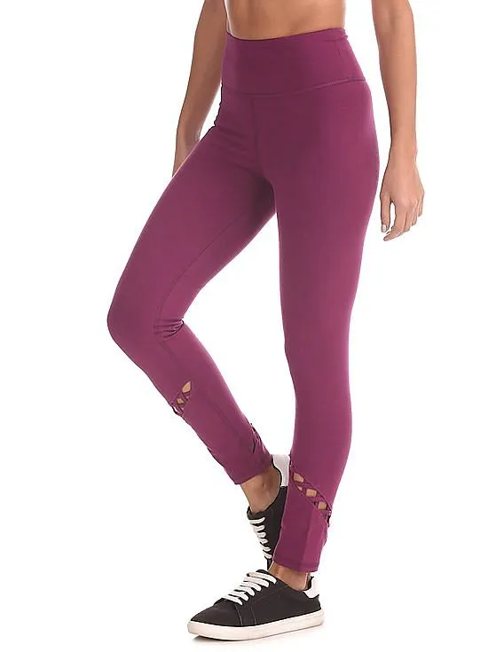 Aeropostale Solid Knit Leggings for Active Wear