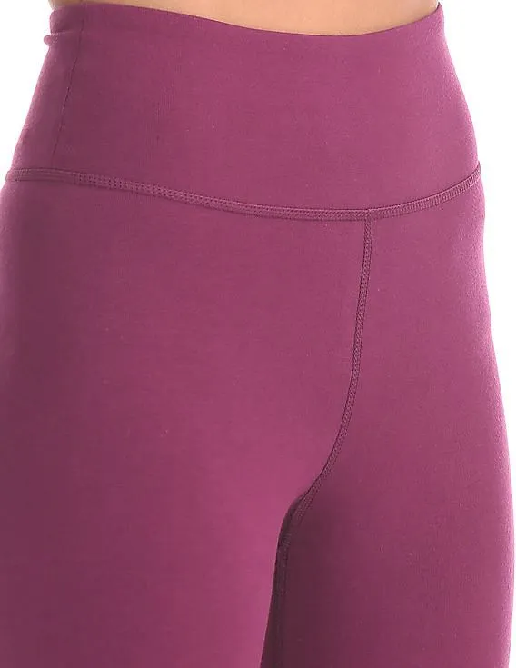 Aeropostale Solid Knit Leggings for Active Wear