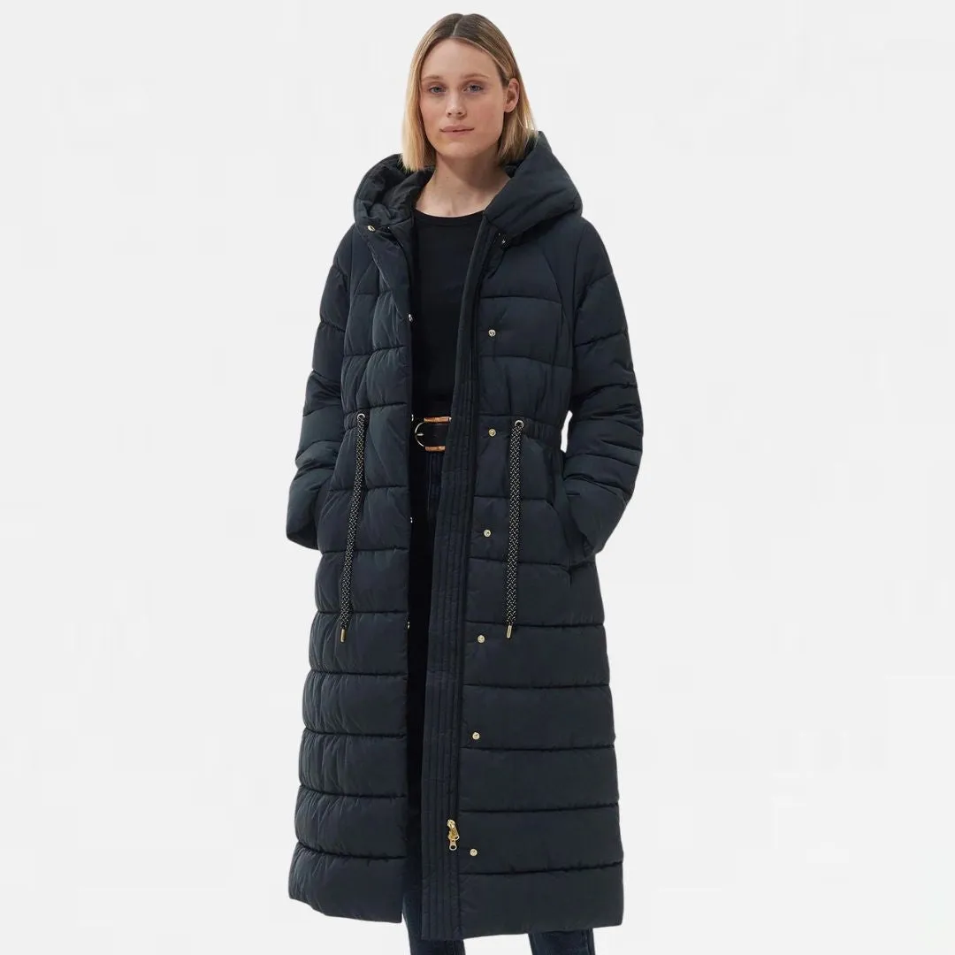 Alexandria Quilted Jacket in Black and Sage Tartan