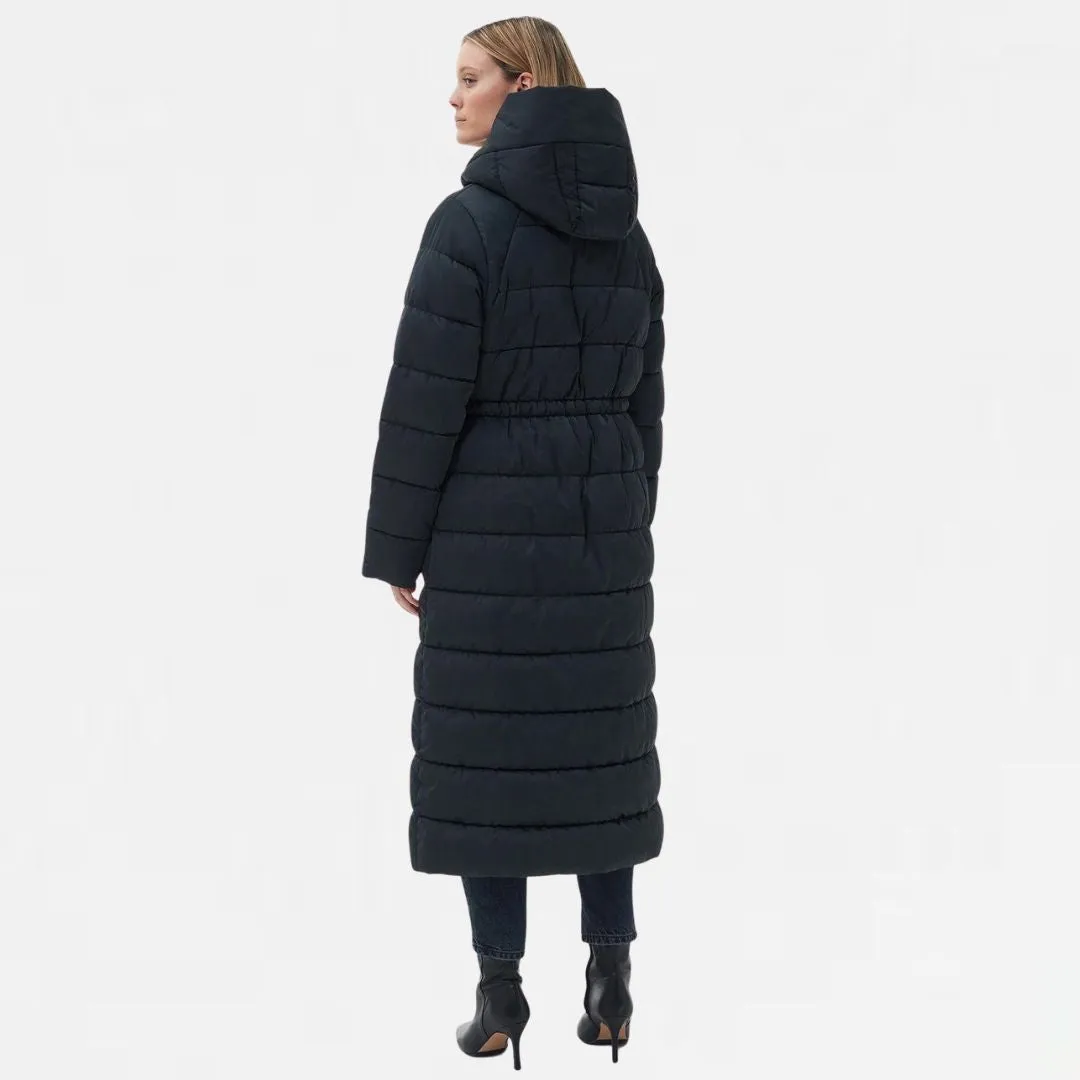 Alexandria Quilted Jacket in Black and Sage Tartan