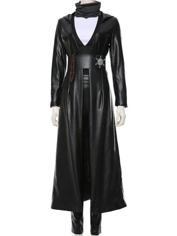 Angela Abar Watchmen Black Hooded Coat