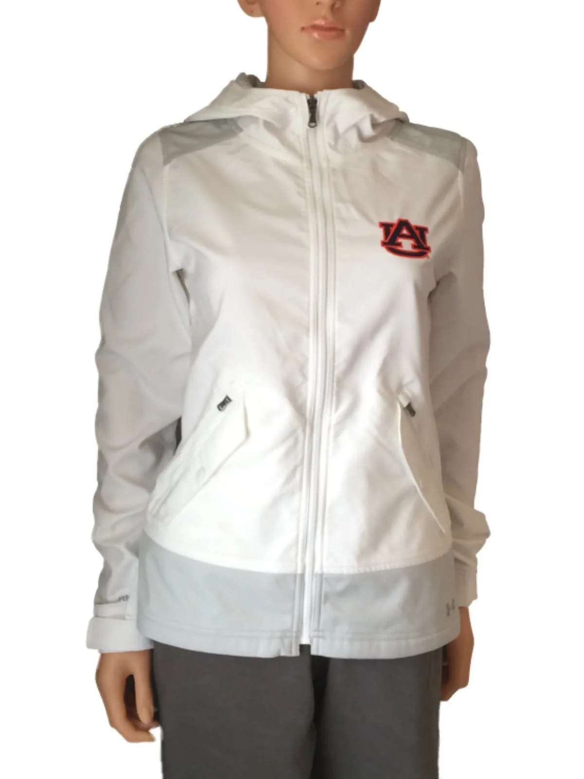 Auburn Tigers Women's White Full Zip Coat (Size Small)