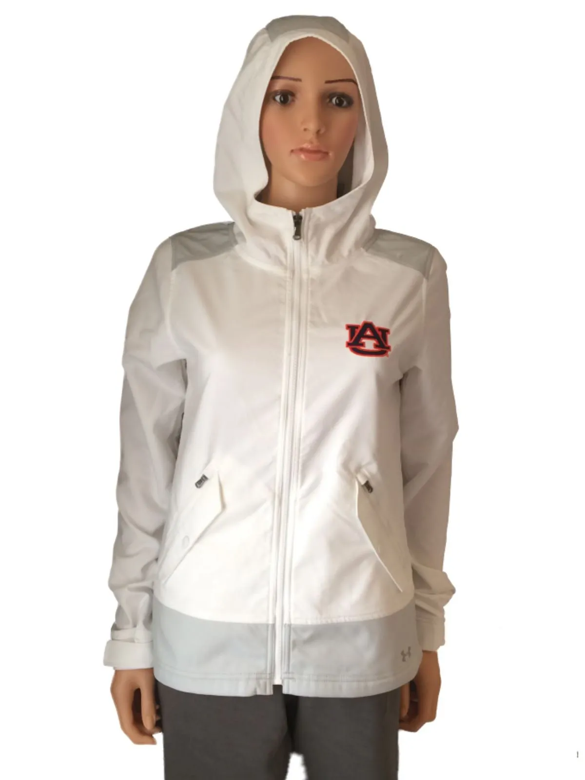 Auburn Tigers Women's White Full Zip Coat (Size Small)