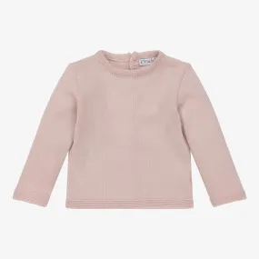 Baby Girls Pink Cotton Sweater