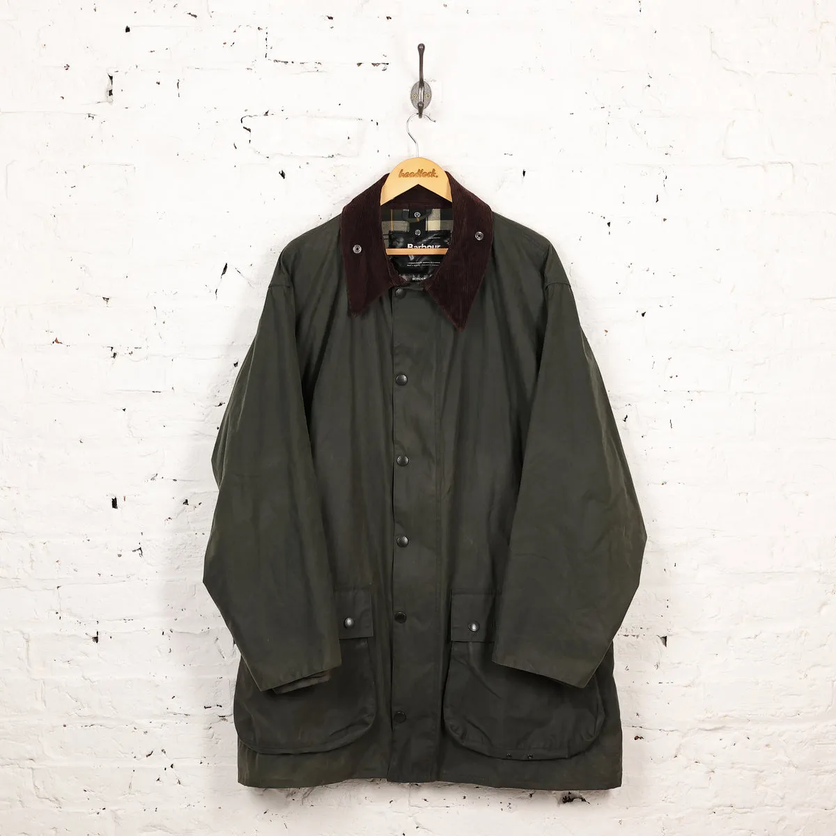 Barbour Border Wax Jacket Coat - Green - XXXL