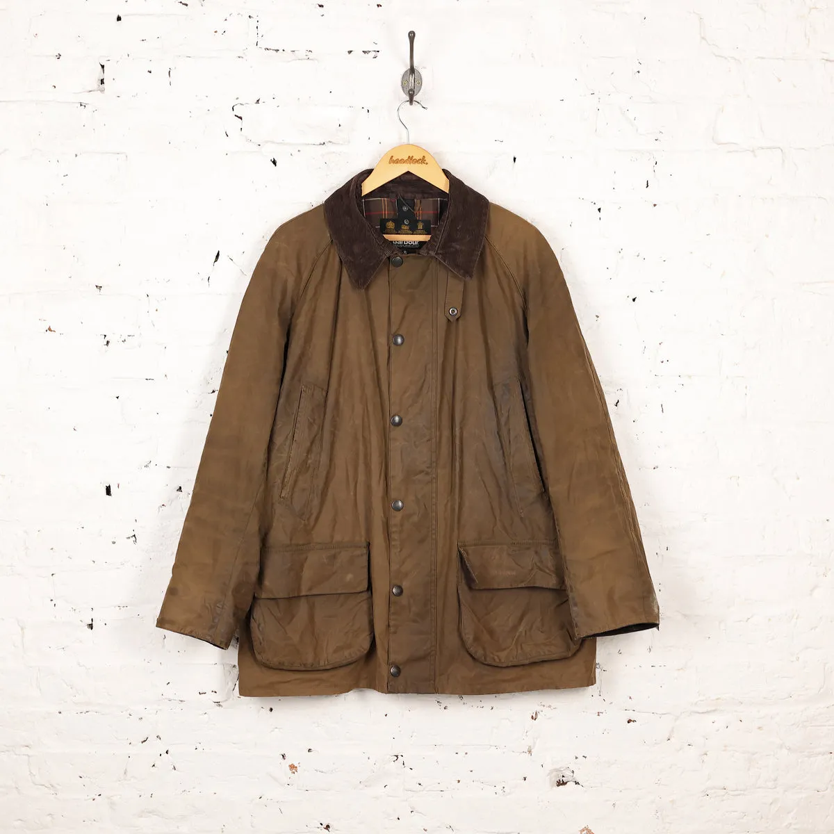 Barbour Bristol Wax Jacket Coat Brown Size XL