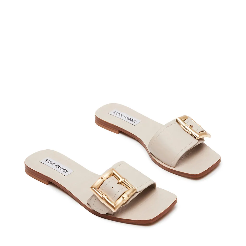 Beige Leather Farrah Sandals