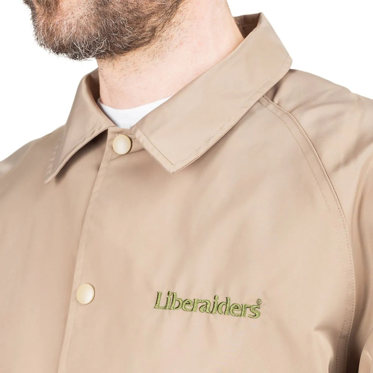 Beige Liberaiders OG Embroidery Coach Jacket