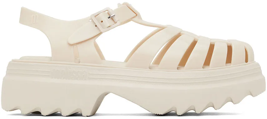 Beige Possession Platform II Sandals by Melissa