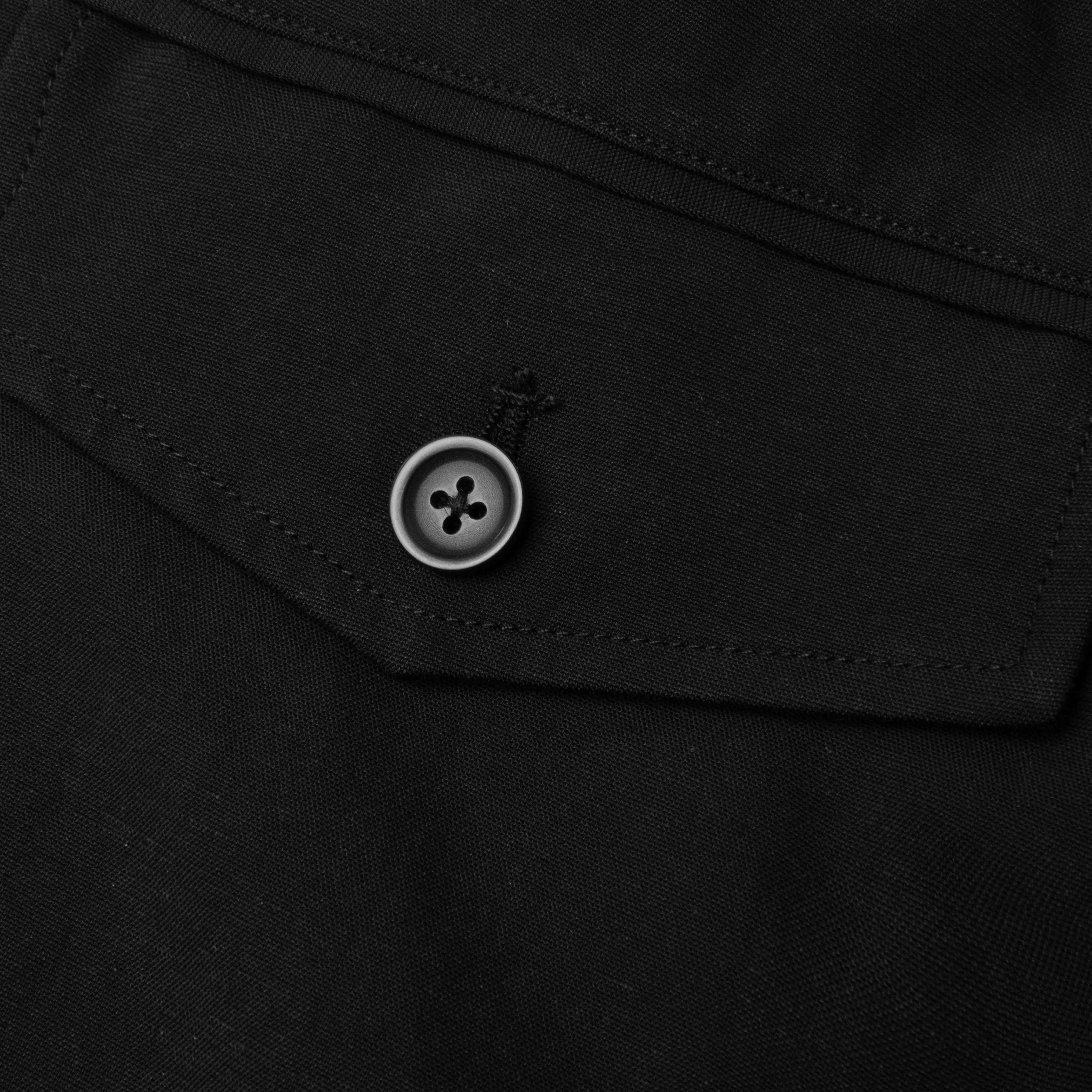 Black Cotton-Linen Core Pant