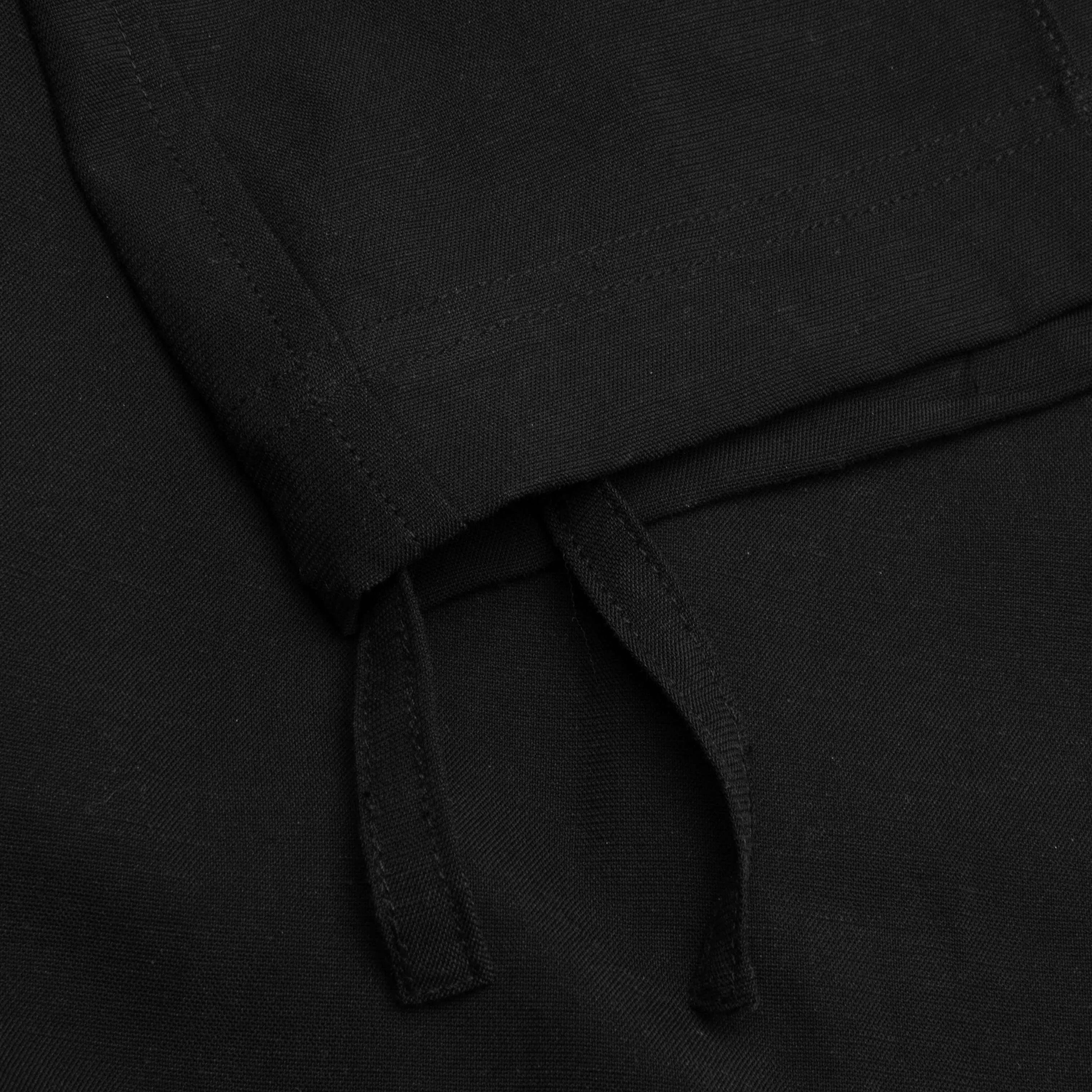 Black Cotton-Linen Core Pant