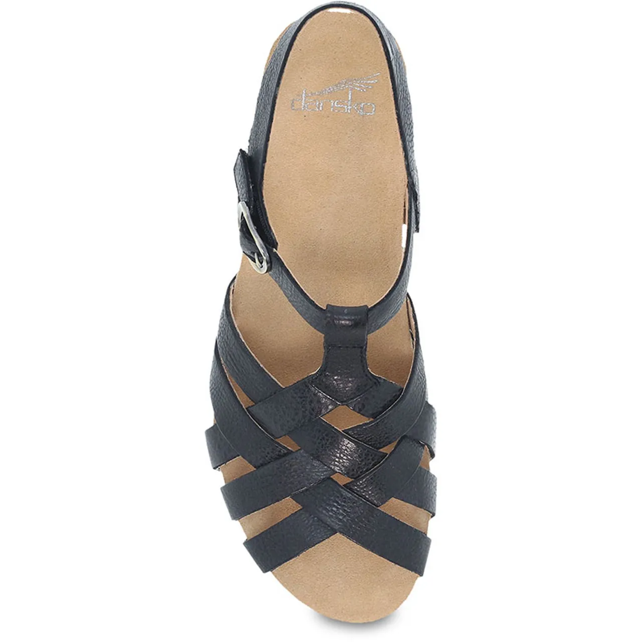 Black Milled Burnished Sandals by Dansko TINLEY