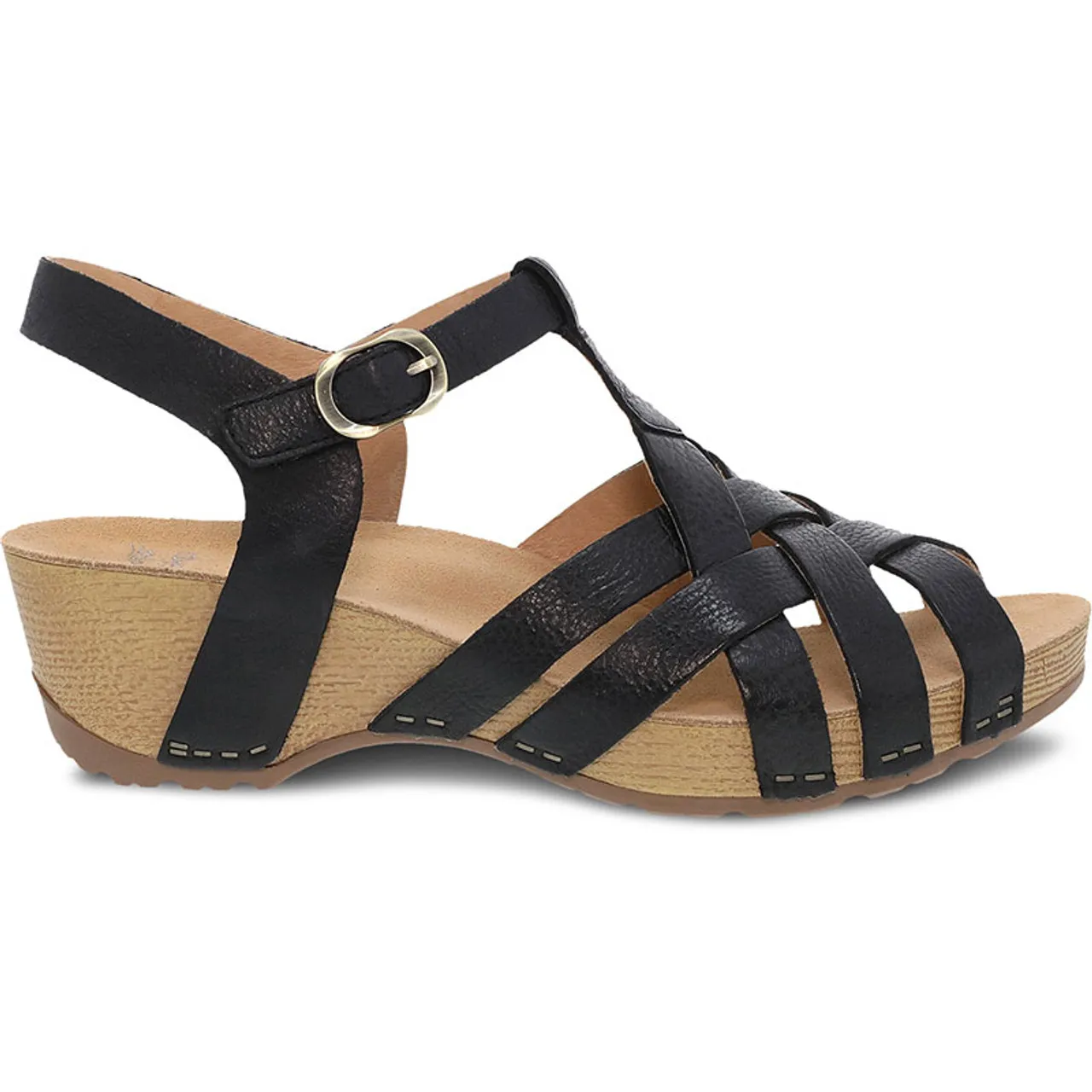 Black Milled Burnished Sandals by Dansko TINLEY