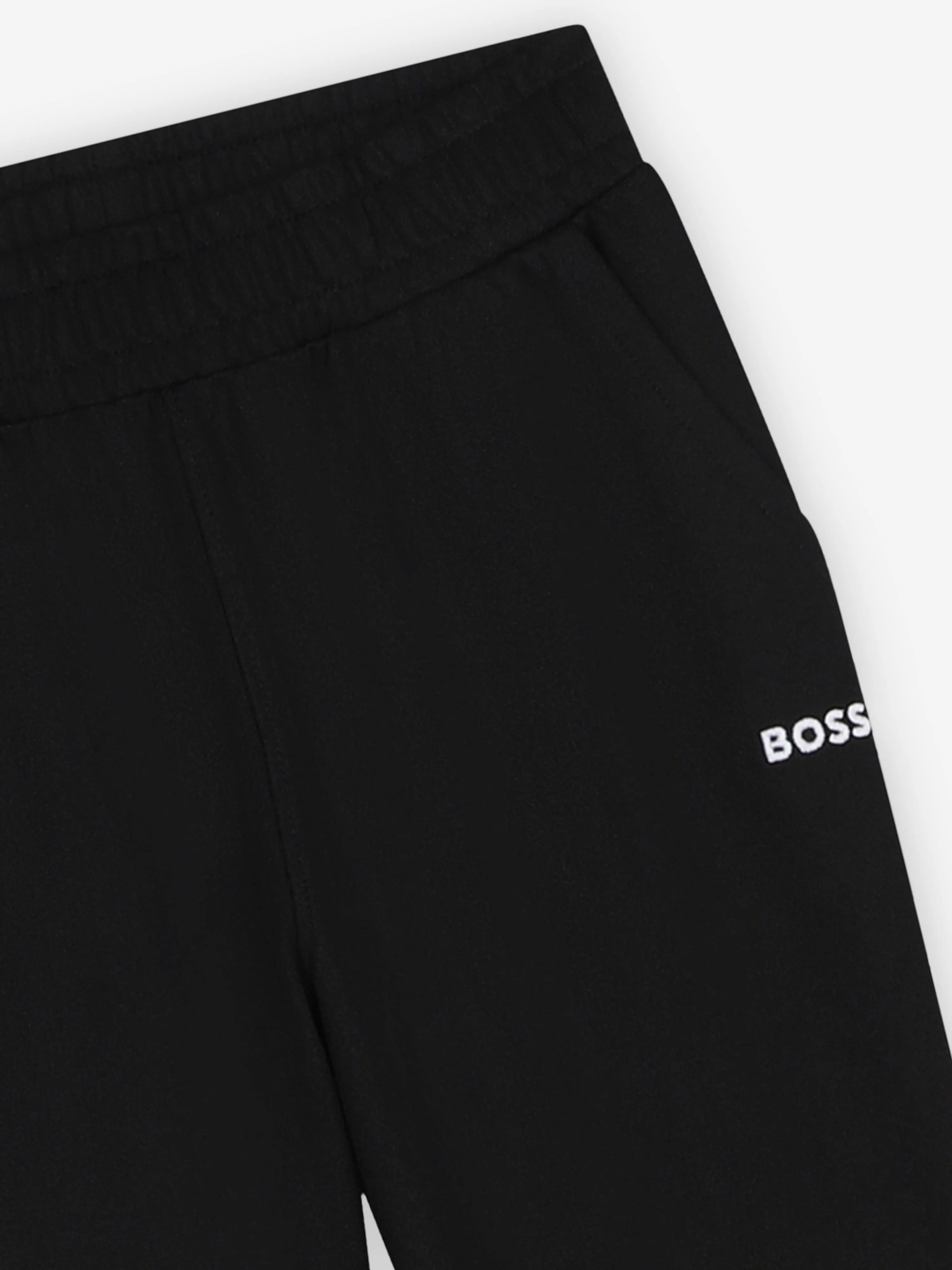 BOSS Boys Black Logo Joggers