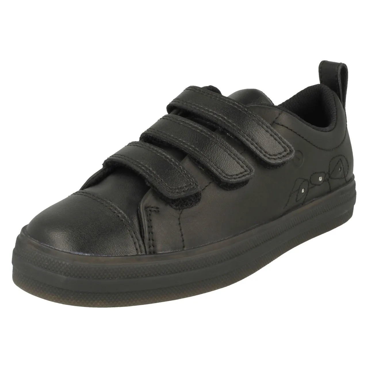 Boys Clarks Flare Bright K Light Up School Shoes with Ant Detail