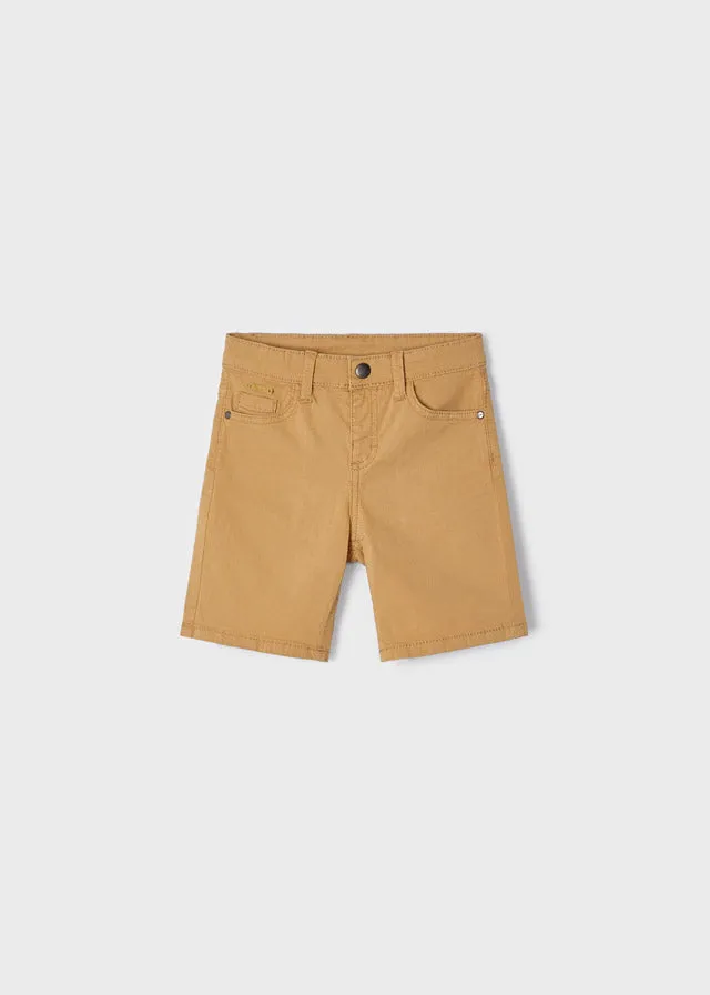 Camel Mayoral Basic 5 Pockets Twill Shorts for Boy