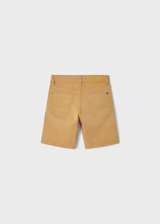 Camel Mayoral Basic 5 Pockets Twill Shorts for Boy