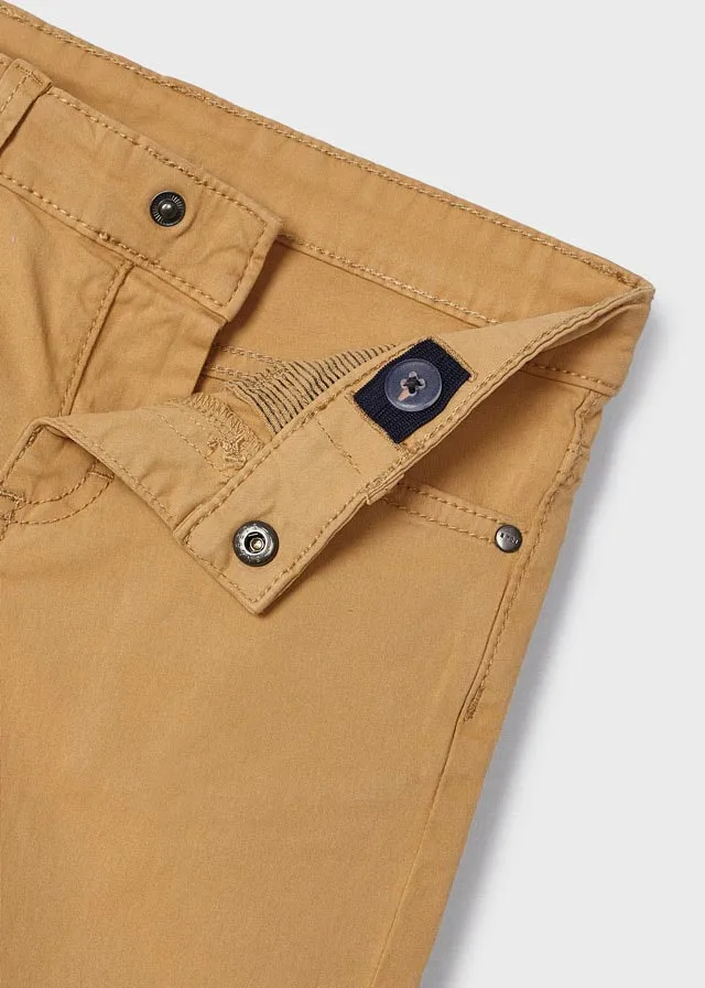 Camel Mayoral Basic 5 Pockets Twill Shorts for Boy