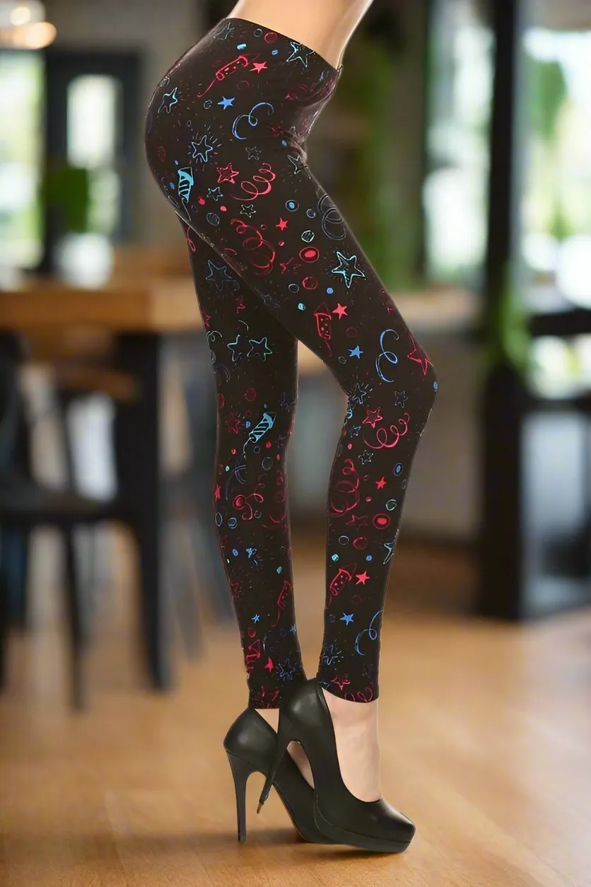 Celebration Time Soft Print Leggings