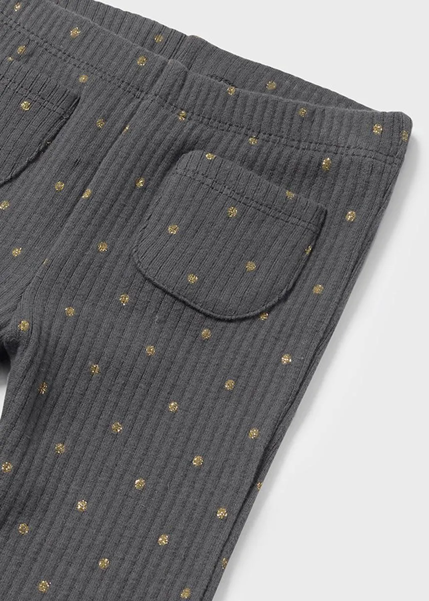 Charcoal Dot Flare Leggings