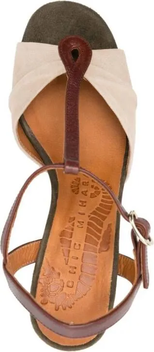 Chie Mihara 90mm Biagio Suede Sandals Neutrals