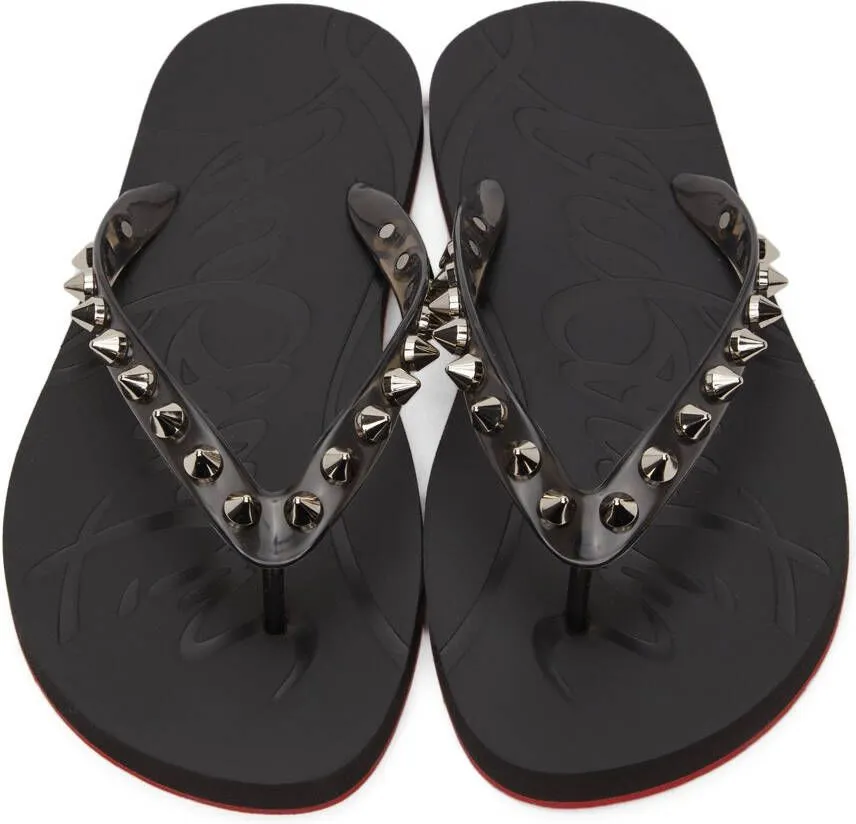 Christian Louboutin Loubi Flip Spikes Donna Flat Sandals