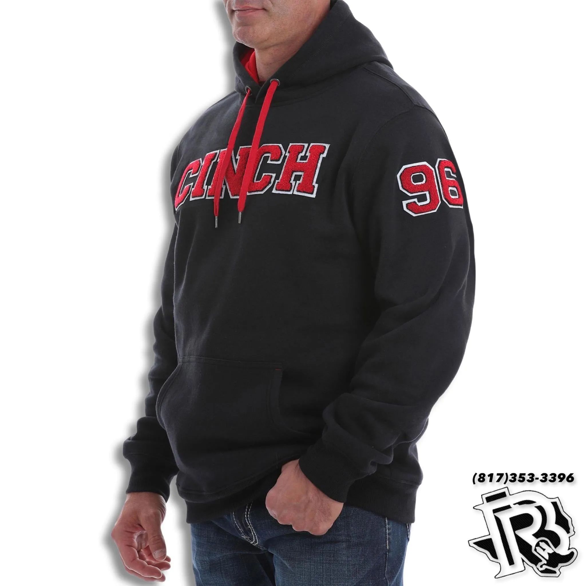 CINCH Men's Hoodie featuring Red Letters - Hoodie