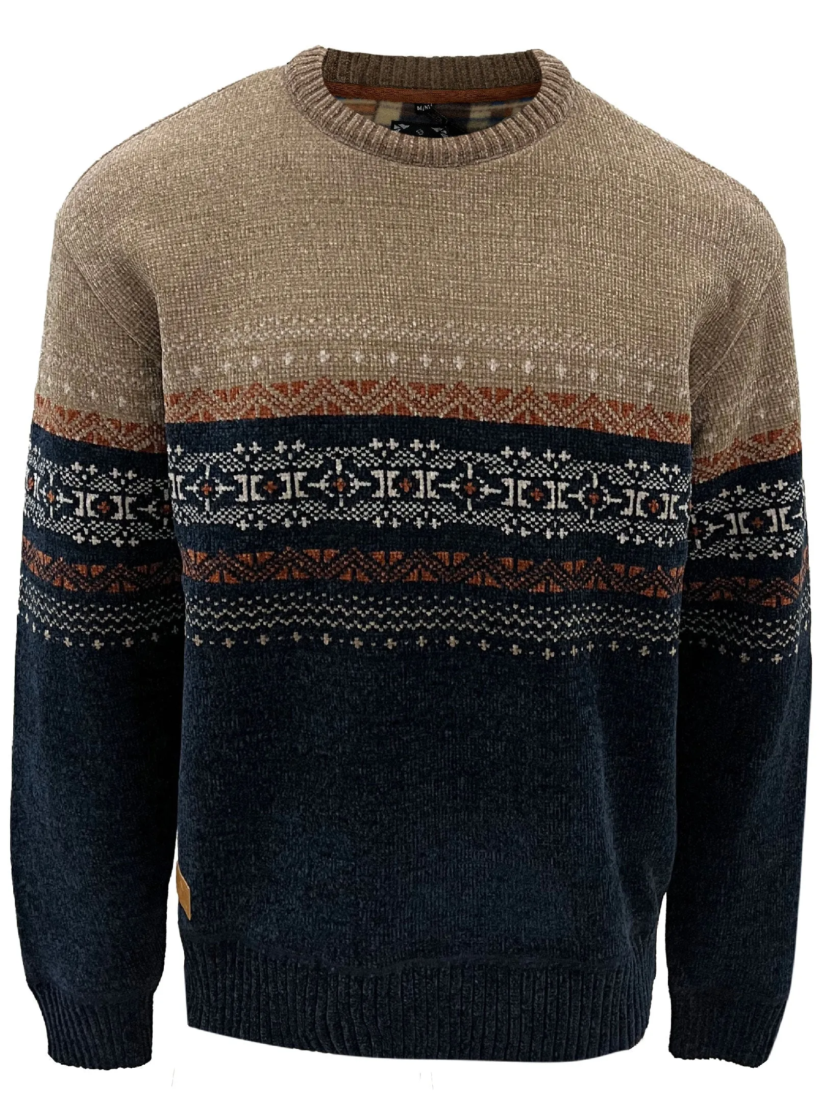 COOPER Chenil crewneck Sweater with design - Pull à col rond en chenille avec un motif