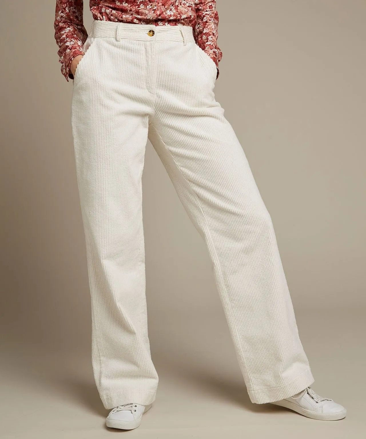 Wide Leg Corduroy Trousers