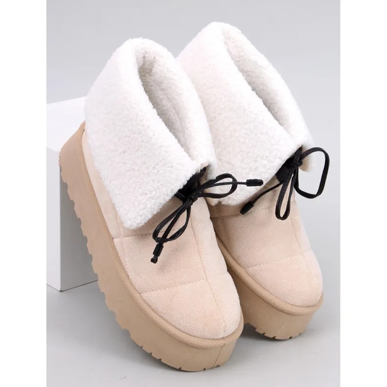 Cozy Beige Sheepskin Boots