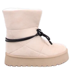 Cozy Beige Sheepskin Boots