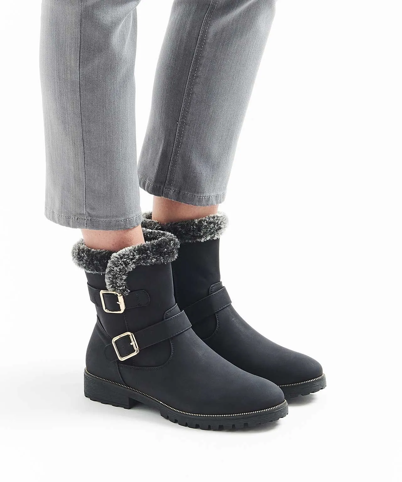 Cushion-Walk Suede-Look Boots