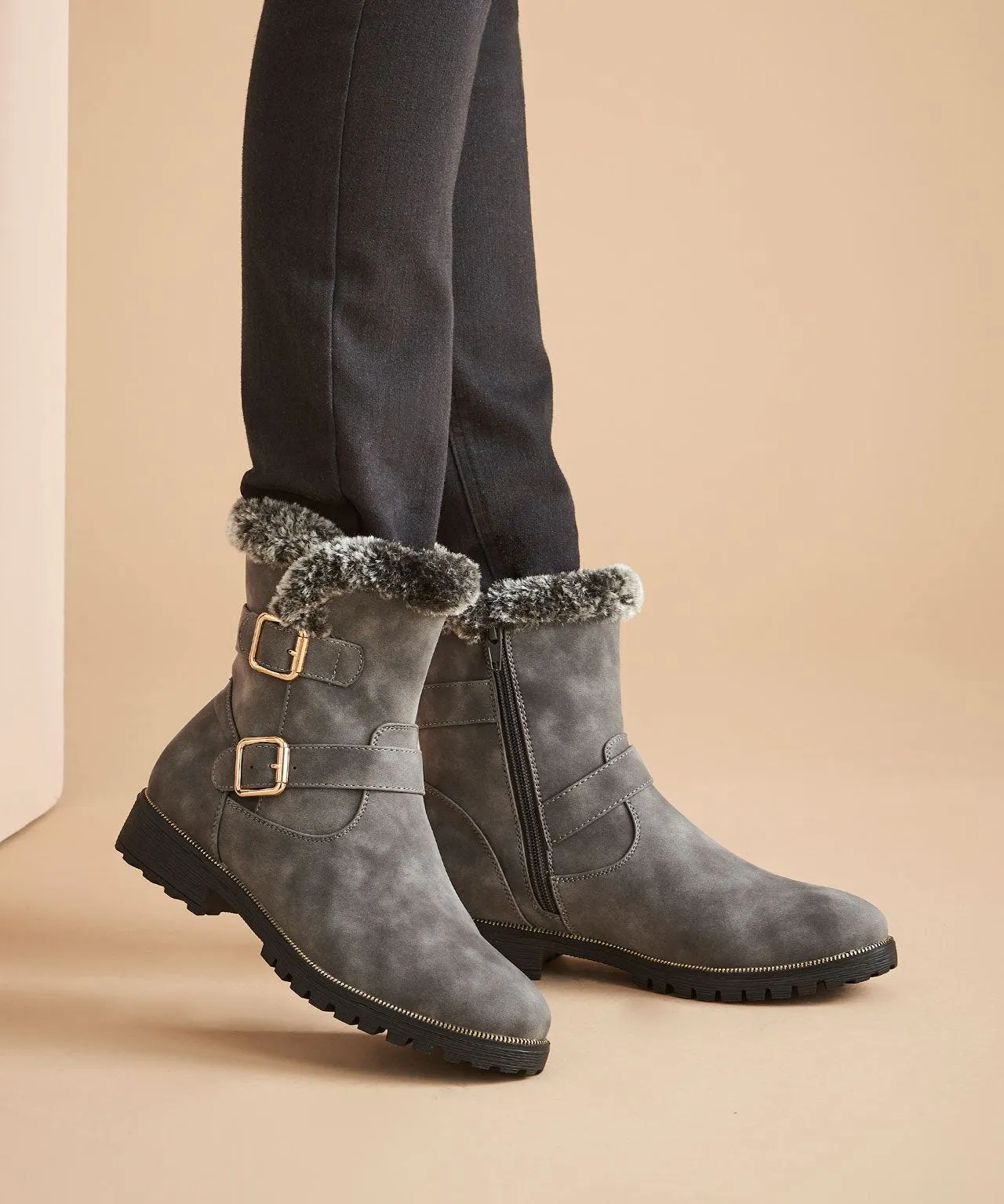 Suede Look Boots by Cushionwalk