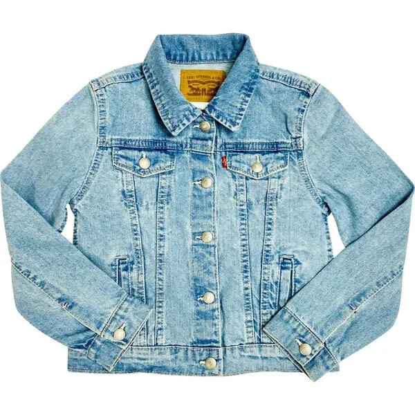 Custom Denim Jacket with Light Wash for Little Chicken Ice Cream Fans