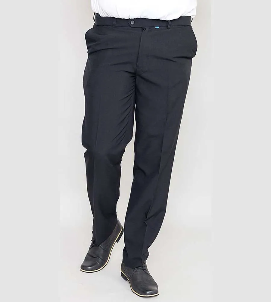 D555 Big Mens Navy Trousers Adjustable Waist (Max Navy)