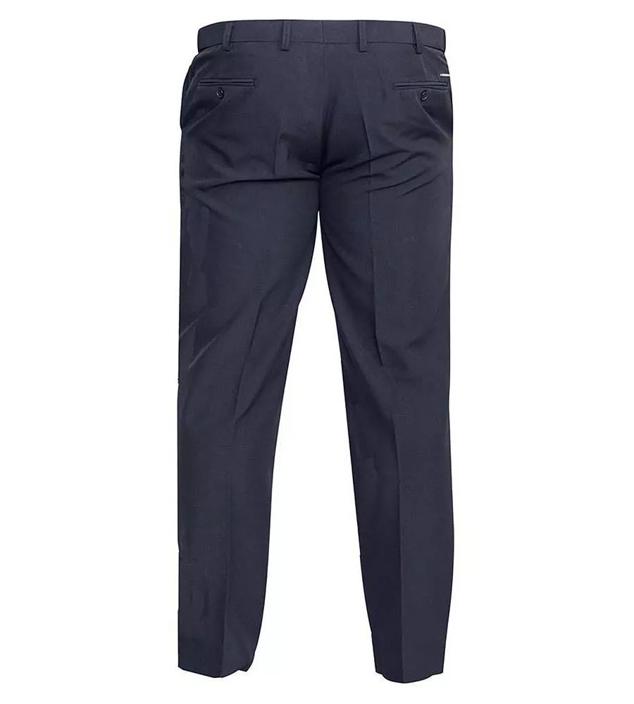 D555 Big Mens Navy Trousers Adjustable Waist (Max Navy)