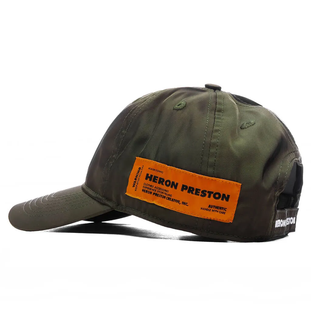 Dark Olive EMB Nylon Baseball Cap