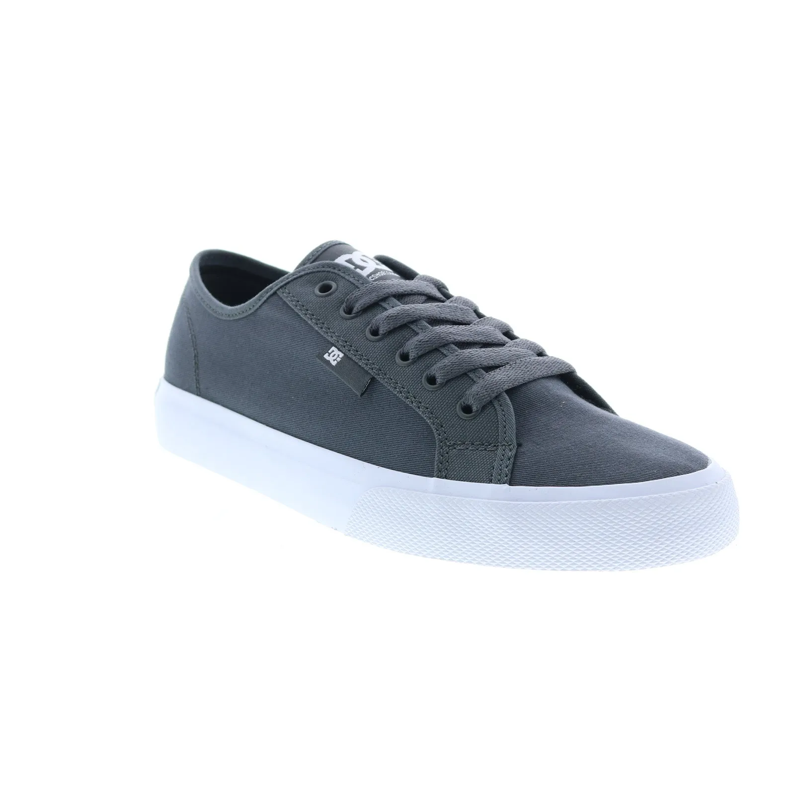 DC Gray Canvas Skate Sneakers Shoes for Men