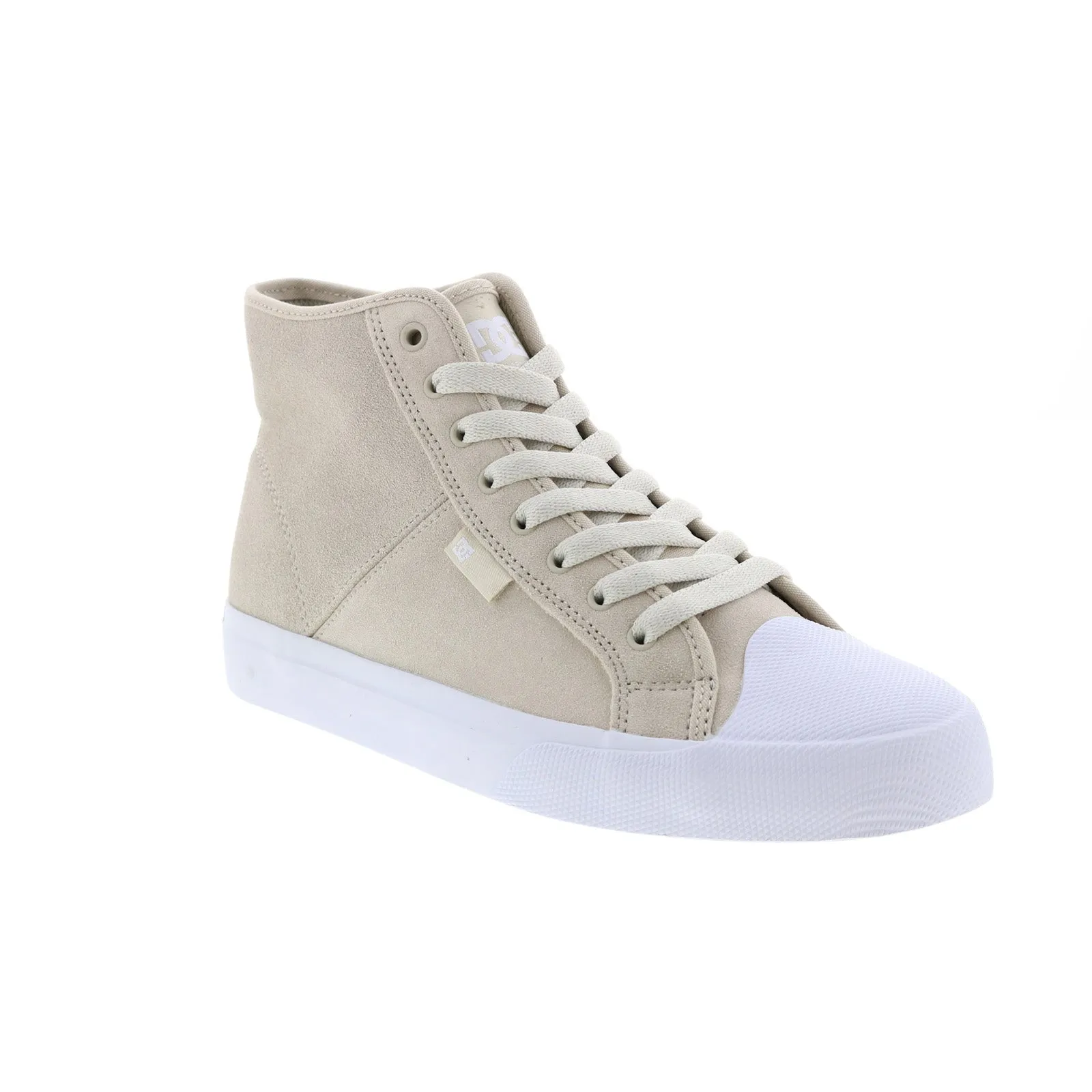 DC Mens Beige Suede Skate Sneakers Shoes