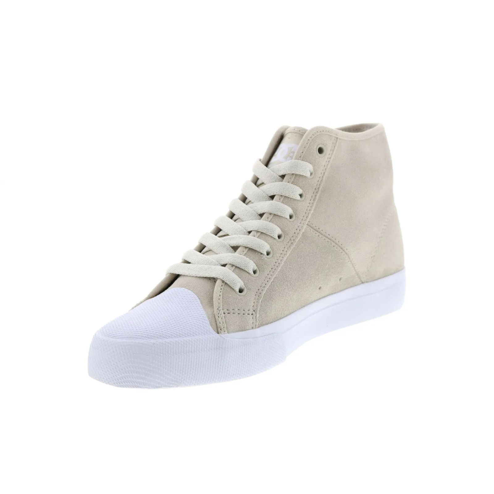 DC Mens Beige Suede Skate Sneakers Shoes