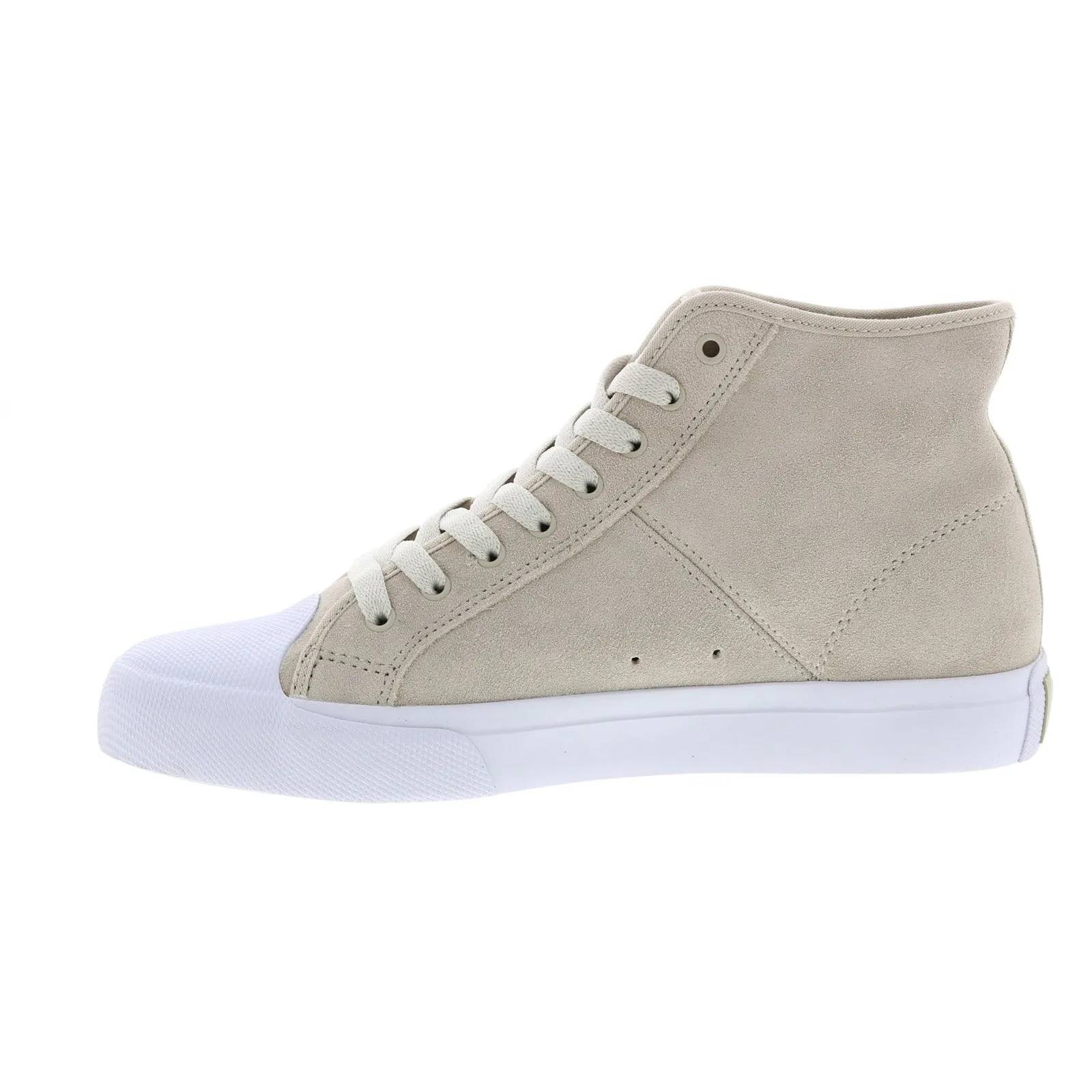 DC Mens Beige Suede Skate Sneakers Shoes