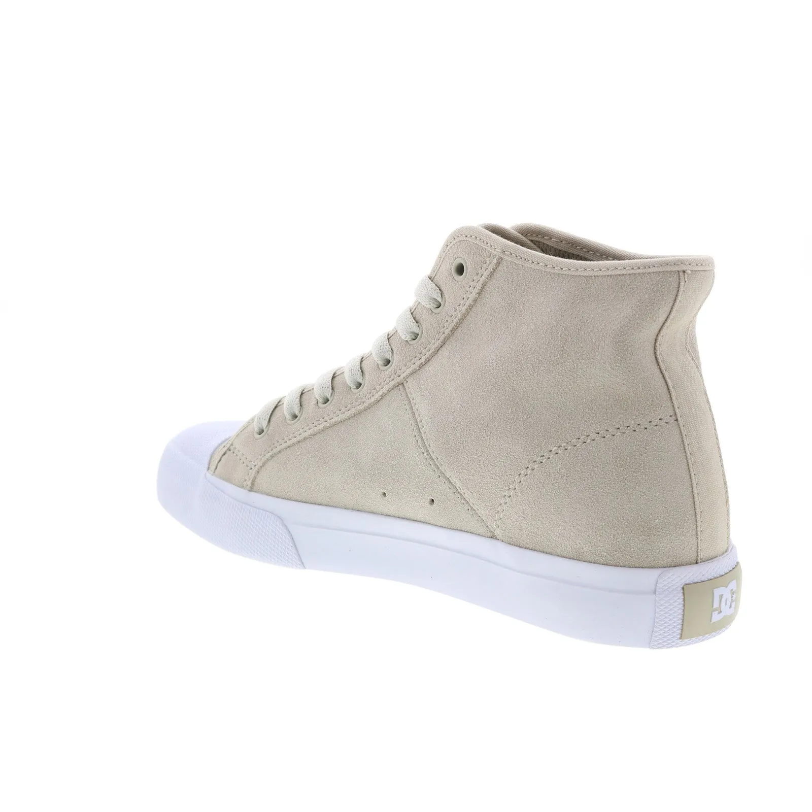 DC Mens Beige Suede Skate Sneakers Shoes