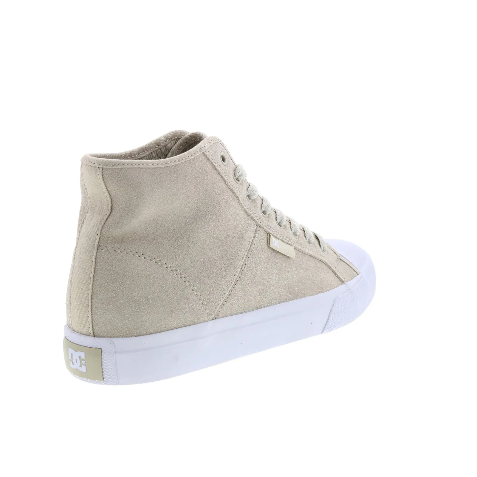 DC Mens Beige Suede Skate Sneakers Shoes