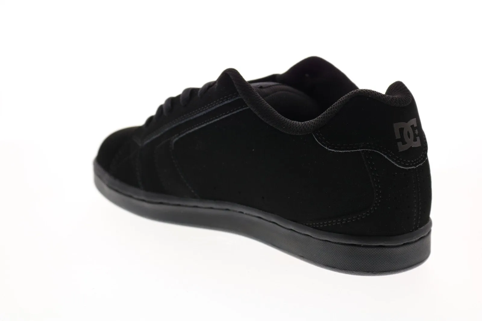 DC Net 302361 Mens Black Nubuck Lace Up Skate Inspired Sneakers Shoes
