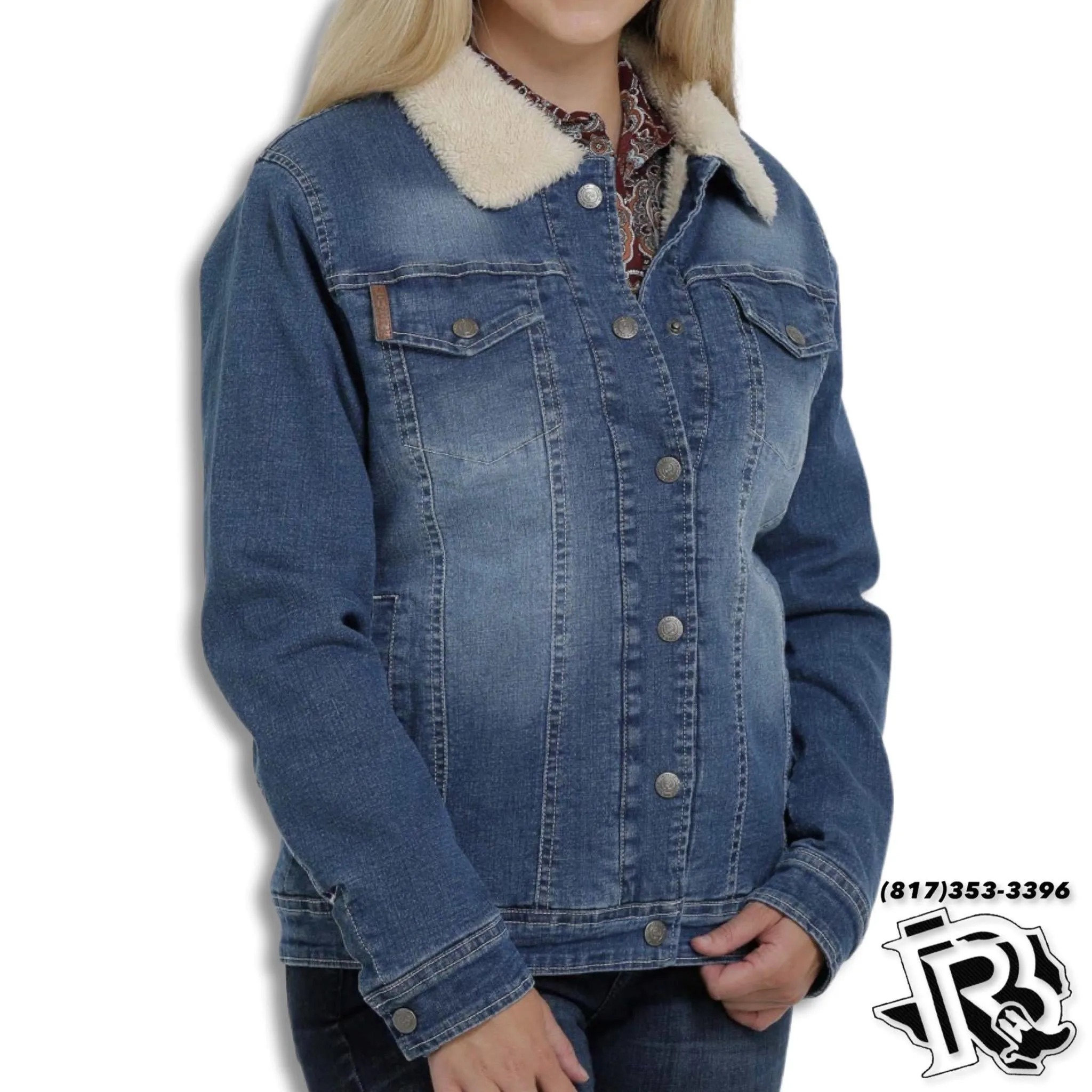 Denim Women's Trucker Jacket with Sherpa Lining