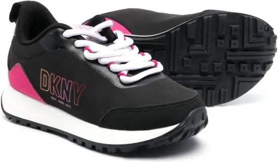 Dkny Kids logo-print low-top sneakers Black