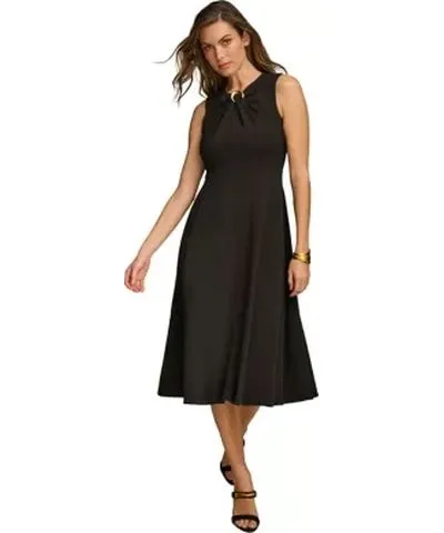 Donna Karan Sleeveless A-Line Scuba Dress for Women