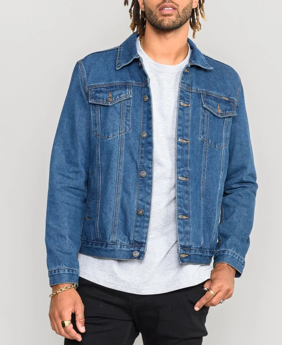 Blue Stonewash Duke Western Denim Trucker Jacket